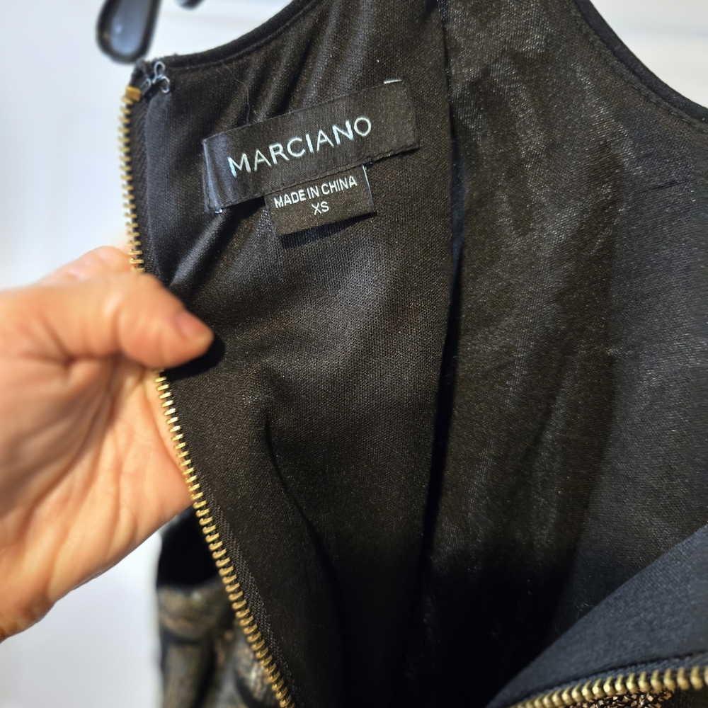 Marciano Black and Gold Sequin Dress - Picture 8 of 8